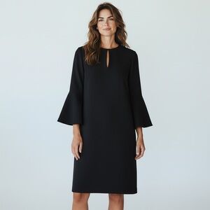 Banana Republic Bell Sleeve Dress Black Women's Size 6